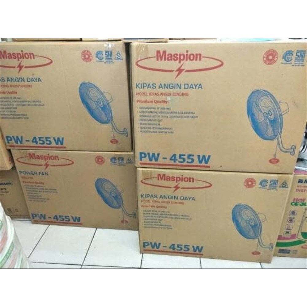 MASPION Kipas Angin dinding Besi PW 456 W /  PW 455 W pw 456 455 WALL FAN BESI 18 INCH ANGIN TORNADO ORIGINAL