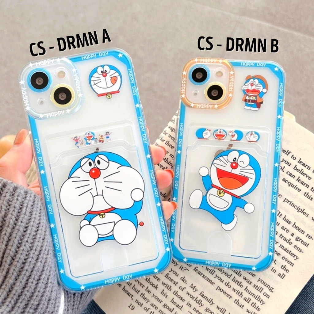 Doraemon Card Slot Case Samsung A53 5G A12 M12 A22 M22 A32 4G A52 A52s