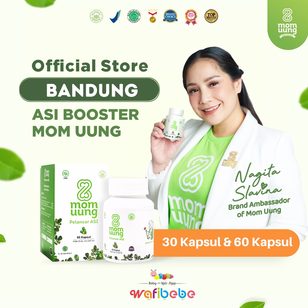 Mom Uung ASI Booster Kelorcap Kapsul Pelancar ASI Momuung BPOM Halal Herbal Daun Kelor New Formula Bandung