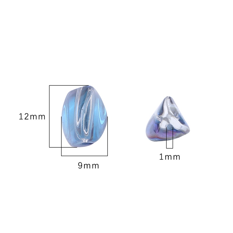 10pcs 9x12mm Manik-Manik Kristal Memutar Lapis Kaca Untuk Membuat Perhiasan Handmade DIY Aksesoris