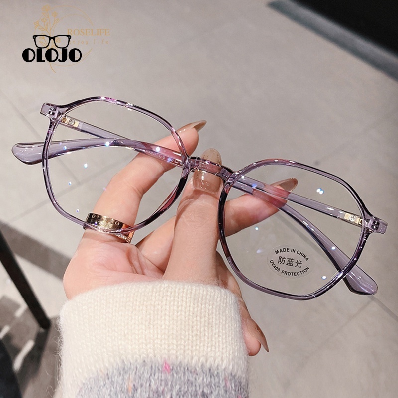 【COD】Kacamata Korea Wanita Kacamata Anti Radiasi/Black Frame Anti Blue Light Clear Lens Glasses for Women Retro Eyewear ol2