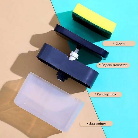 TBOSS Tempat Kotak Sabun Cuci Piring Dispenser Holder Spons Cuci Piring