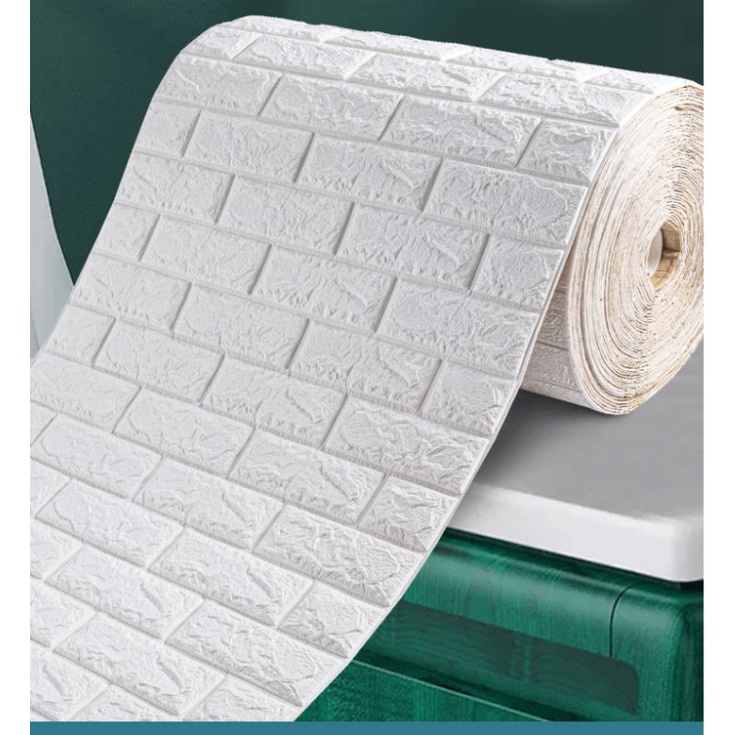 wallpaper 3D Roll memanjang bata dinding-1