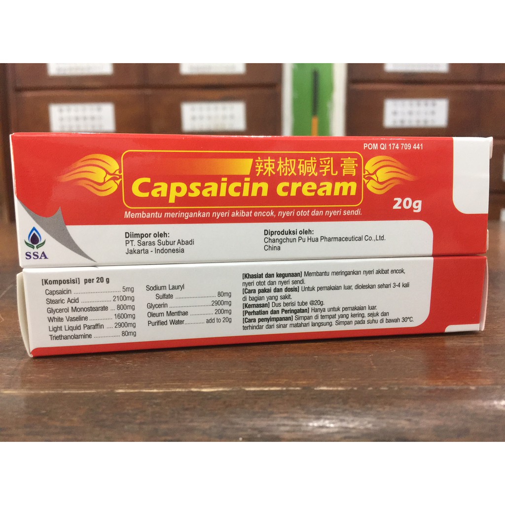 Capsaicin Cream - Krim Pereda Nyeri Otot Sendi Encok Keseleo Memar