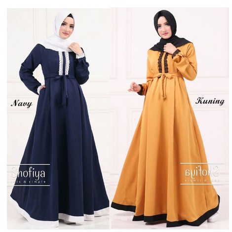 Baju Gamis Wanita SIENNA DRESS MUSLIM BAHAN BALOTELLI