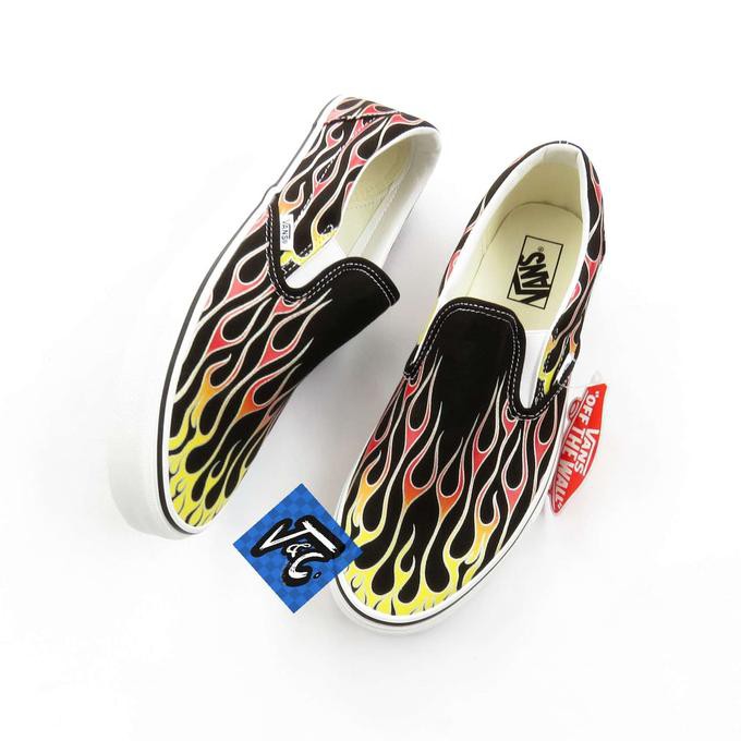 Pengiriman Cepat Sepatu Vans Slip On Mash Up Flame Murah ON SALE