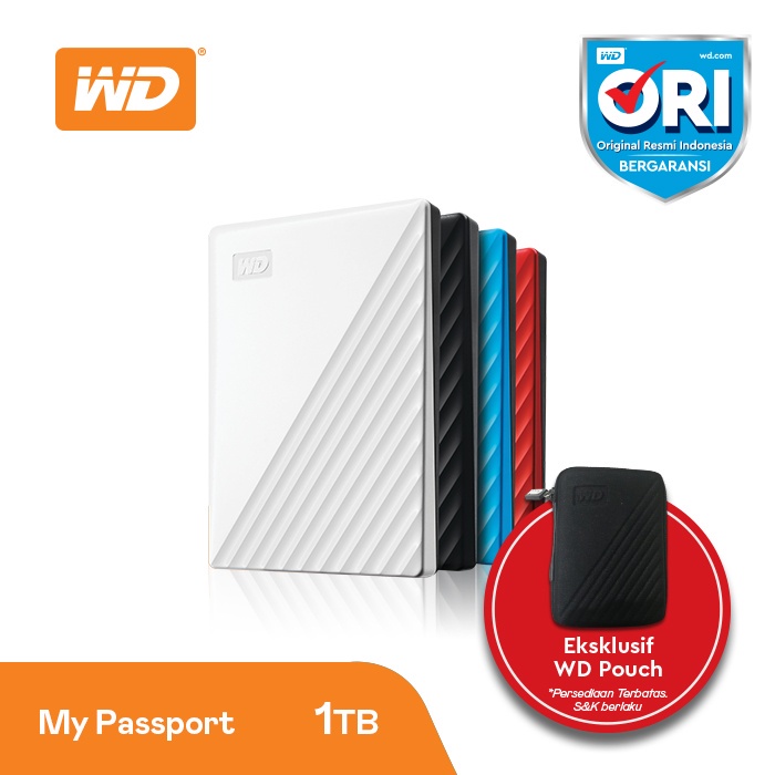 WD New My Passport 1TB - HDD / HD / Hardisk / Harddisk External 2.5