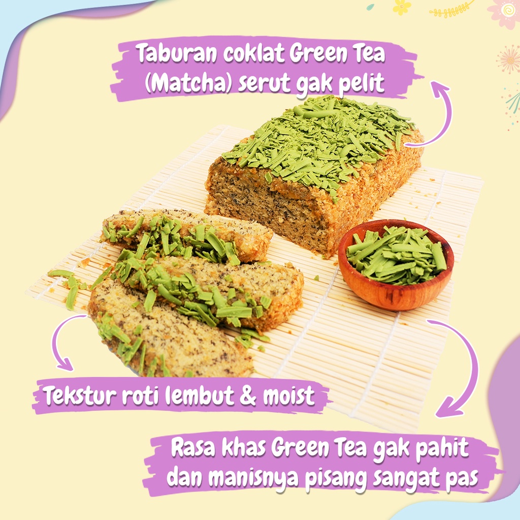 Banana Lover Green Tea - moist Banana Cake + Green Tea Chocolate