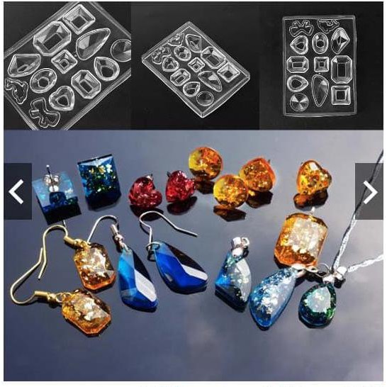 NEW PRODUCT Cetakan resin anting resin mold earring cetakan clay bahan silikon AT162