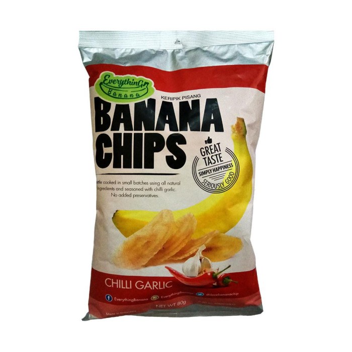 

Everything Banana Chips Chilli Garlic 80Gr