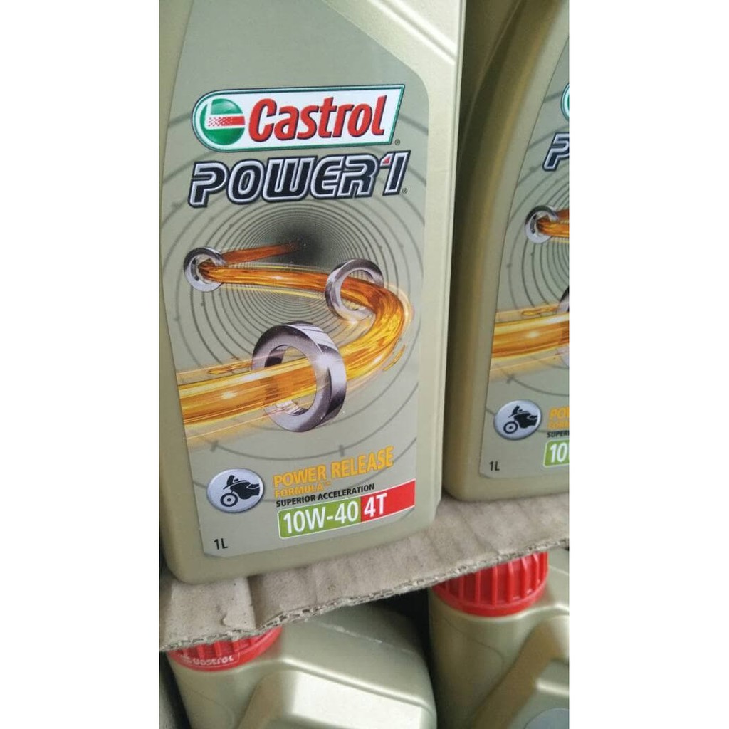 Oli Sepeda motor Laki Castrol 4t Power 1 Power One Gold 1ltr 1 Liter