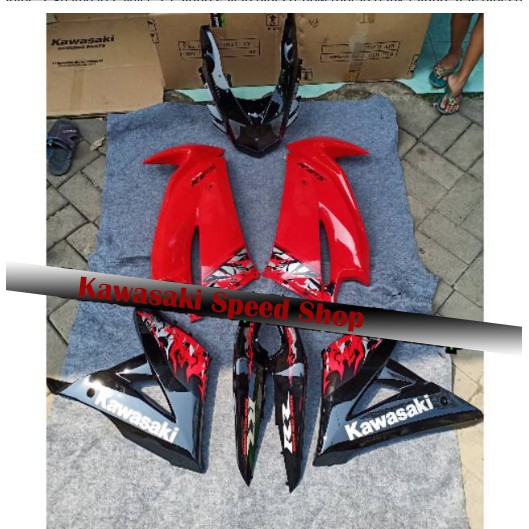 Fairing fullset ninja rr new merah batik fairing atas ninja rr new merah batik original kawasaki