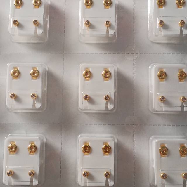 Anting tindik QPP Original malaysia medium- mata