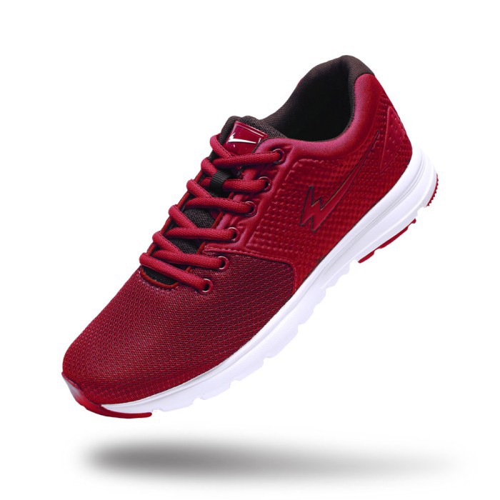 Sepatu Kasual Pria Sepatu Olahraga Eagle "Hybrid" Running / Lari 100% ORIGINAL - Maroon Putih, 42AHJ