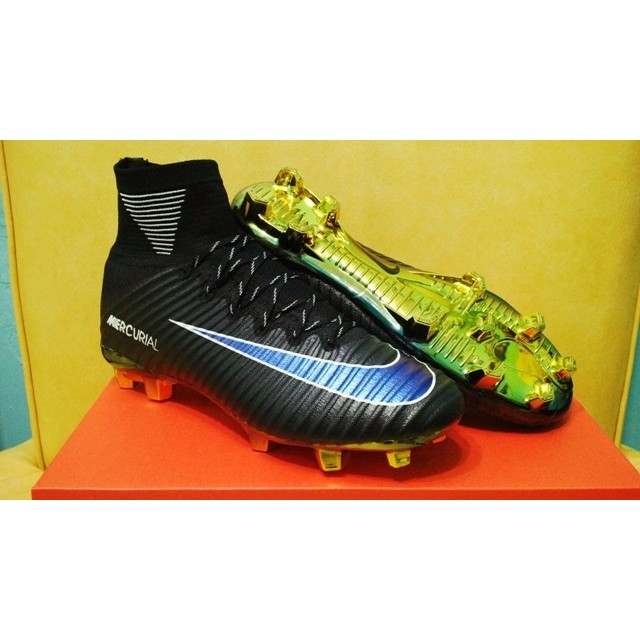 Sepatu Bola / Soccer Nike Mercurial Superfly V Euro 2016 Black