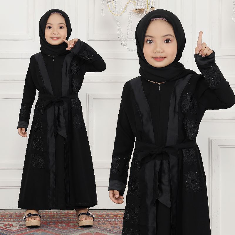 Gallery Exclusive Abaya Hitam Gamis Anak Salwa