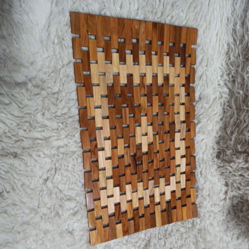 placemate - tatakan meja makan - tatakan anti panas -  taplak meja makan - taplak  kayu - toko kayu 