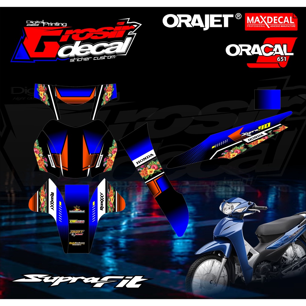 Decal Sticker Stiker Supra Fit New / Fit X Full Body Free Custom