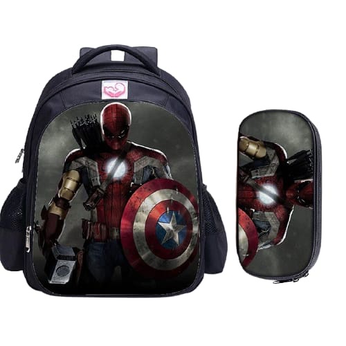 NIQABIS Tas Ransel Anak Laki Laki Karakter Avengers Marvel Tas Sekolah Anak PG PAUD TK SD Tas Anak