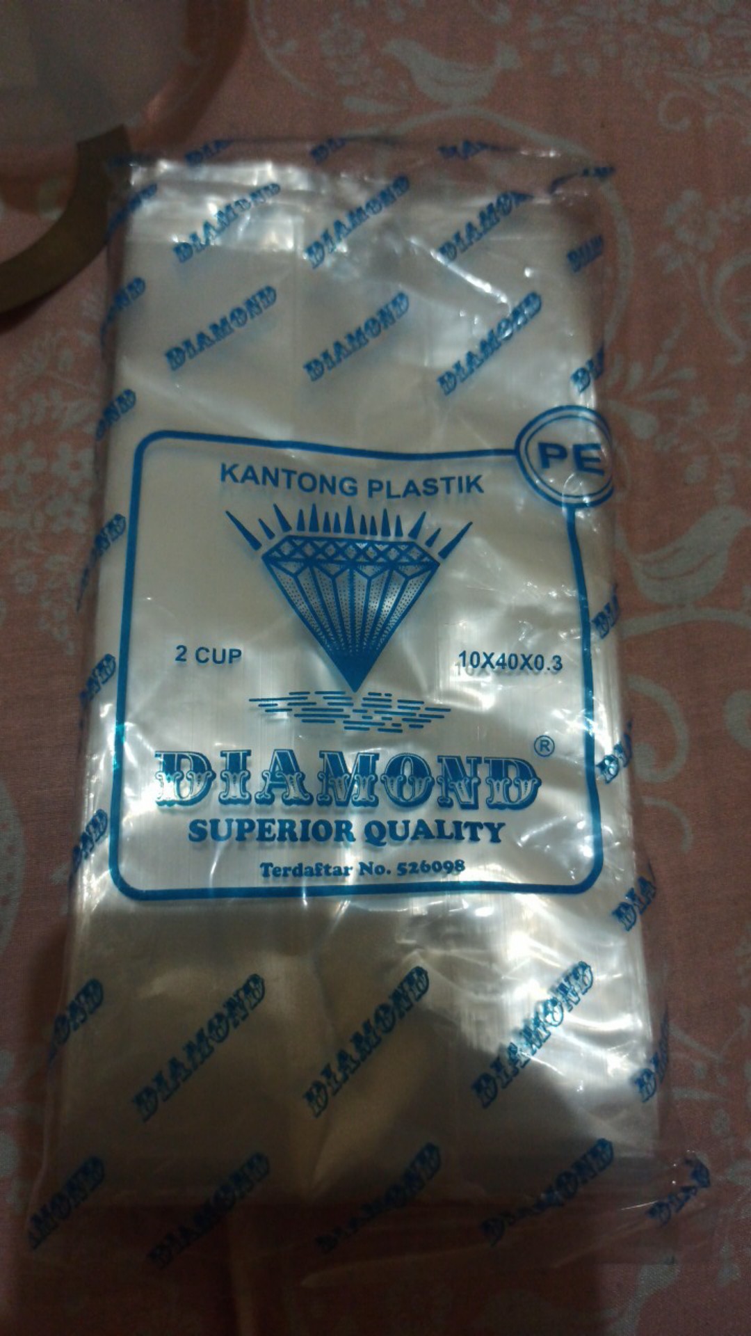 Kantong Kresek  Take Away / Plastik 2 Cup Diamond