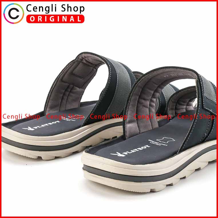 SANDAL PLAYBOY SLIDE CASUAL PRIA ORIGINAL KULIT ASLI ORI TERBARU PLZ2