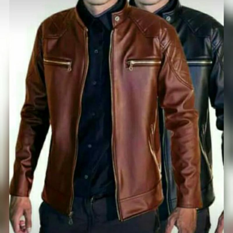 Jaket Semi Kulit Pria / Jaket keren / Jaket Motor