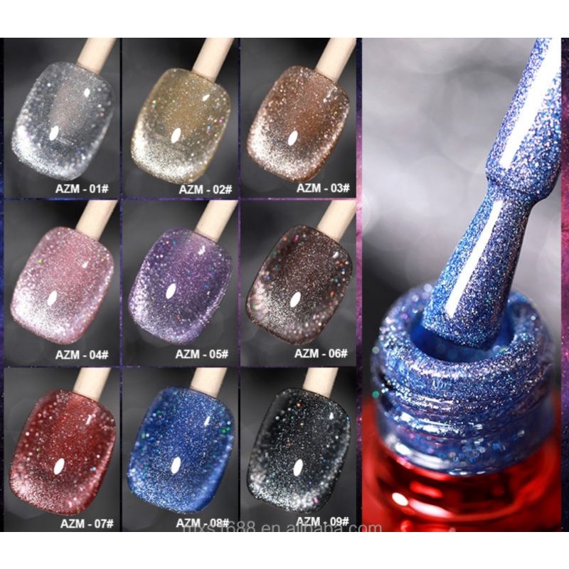 AS AZM Cat Eye Nail Gel Polish 15ml / Kutek Gel AS Cat Eye / Cat EyeGel Polish / Cat EyeGel Polish AS AZM