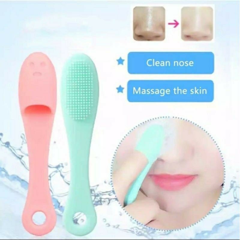 Sikat Silicon Pembersih Komedo Blackhead finger brush