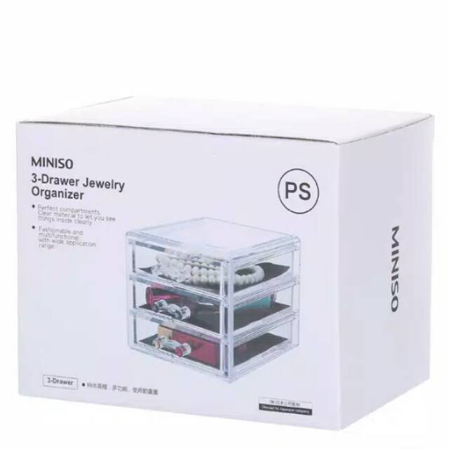MINISO 3 DRAWER JEWELRY ORGANIZER Shopee Indonesia