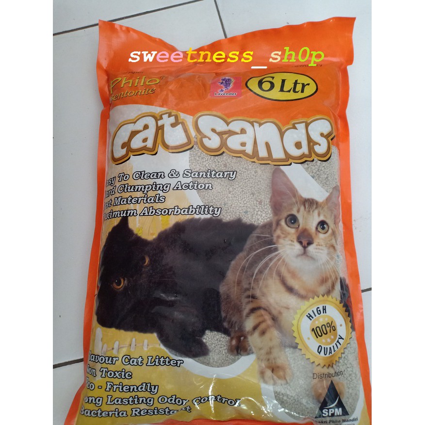 Pasir Kucing Gumpal Wangi 6 liter philo bentonite cat sands