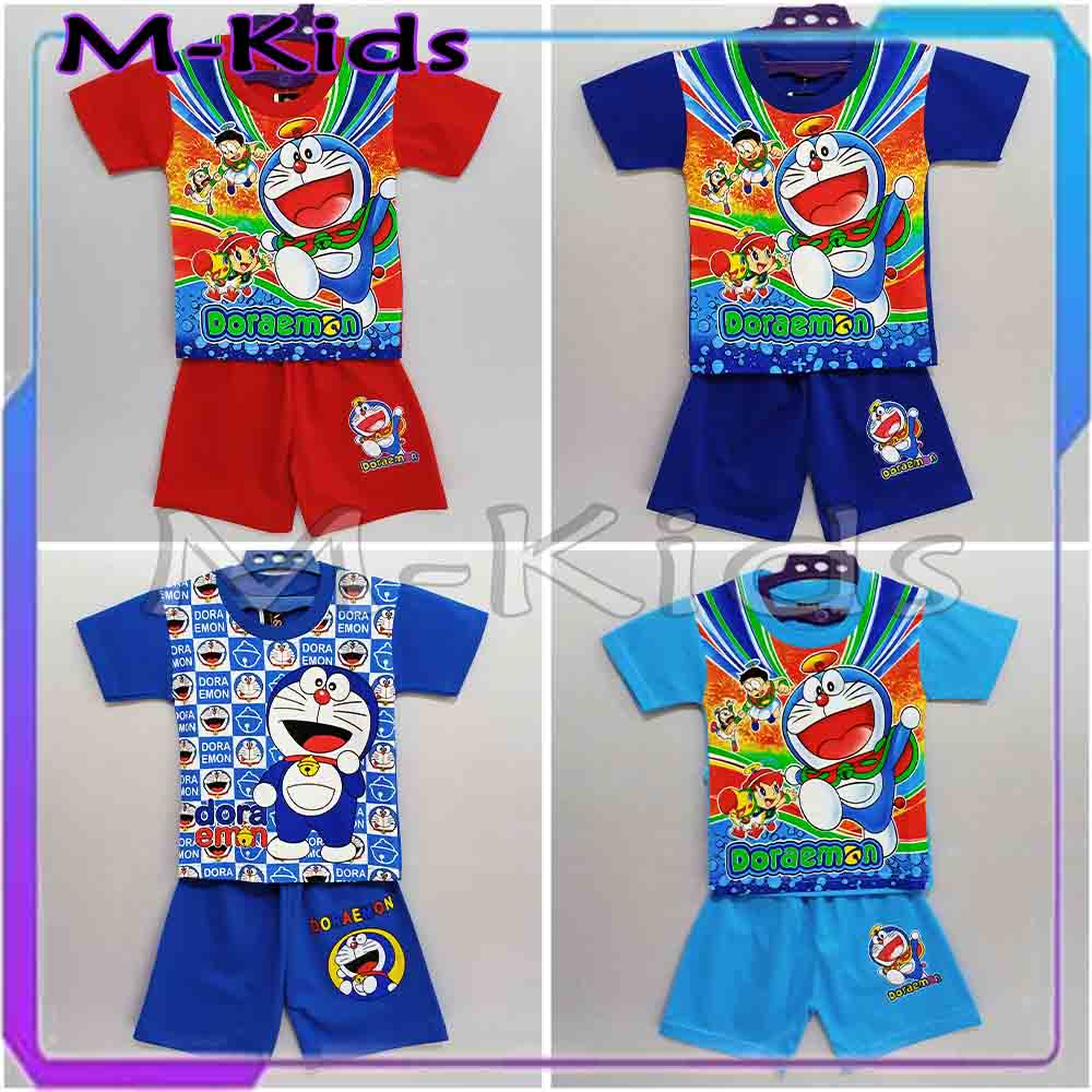 MKids88 - Baju Setelan Anak Gambar DORAEMON