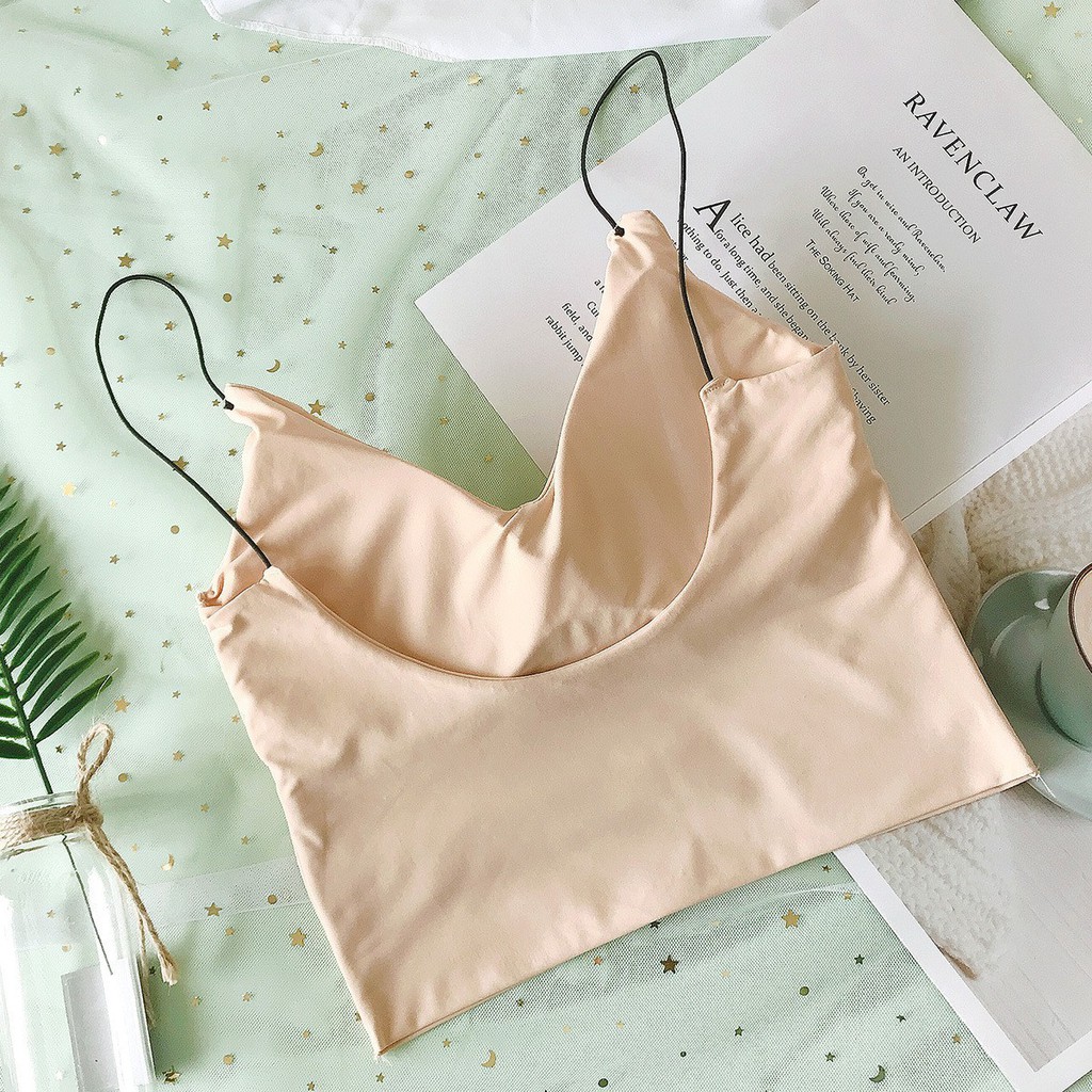 HONESTY-107 TANKTOP BRA WITH CUP BH SINGLET PAKAIAN ATASAN WANITA IMPORT CROP