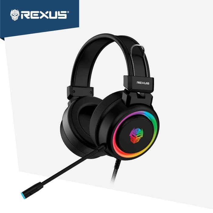 Rexus Headset Gaming Vonix F30 dengan LED RGB dan free splitter