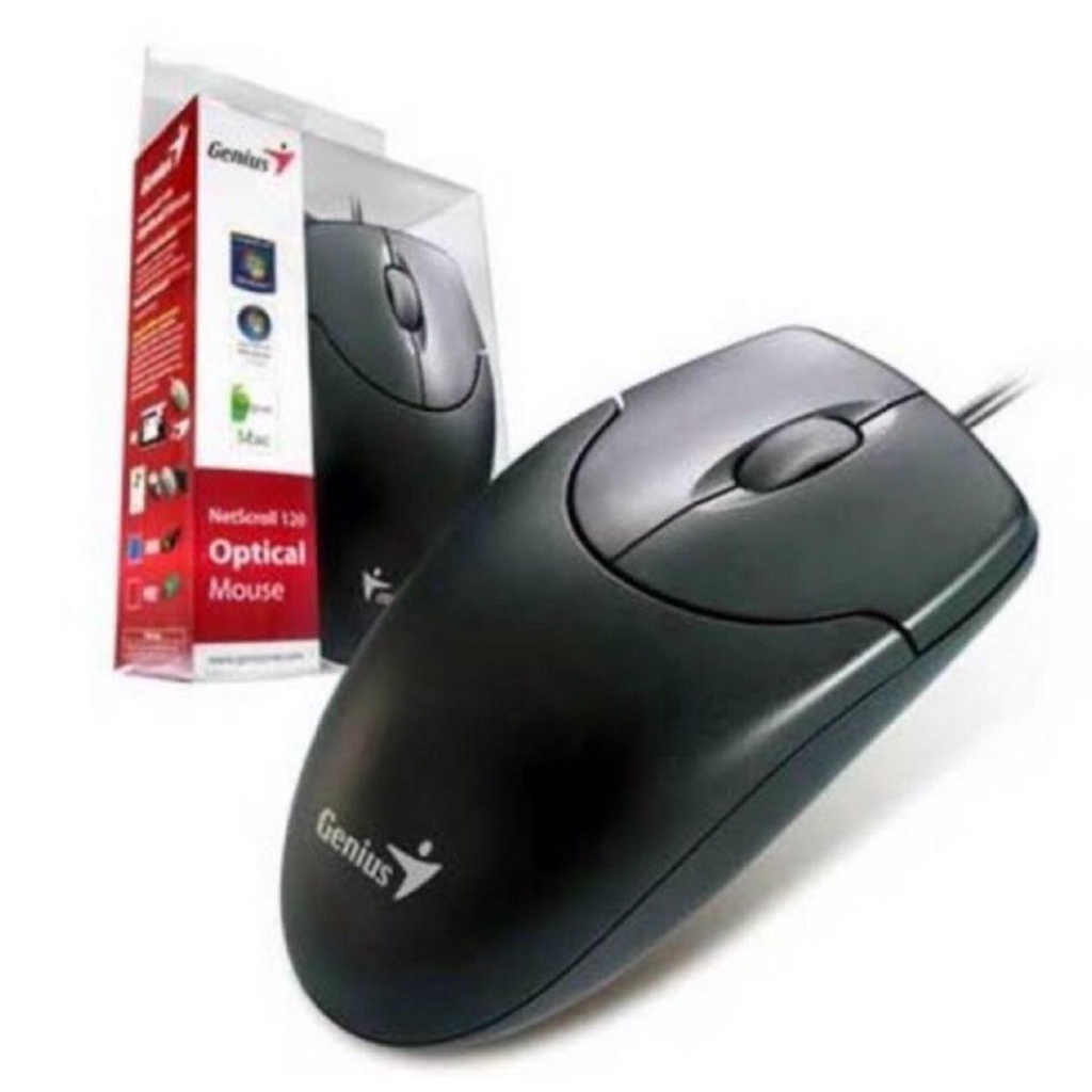 Wired Mouse Genius120 USB Kabel Optik Mouse Genius Net Scroll 120 - Hitam