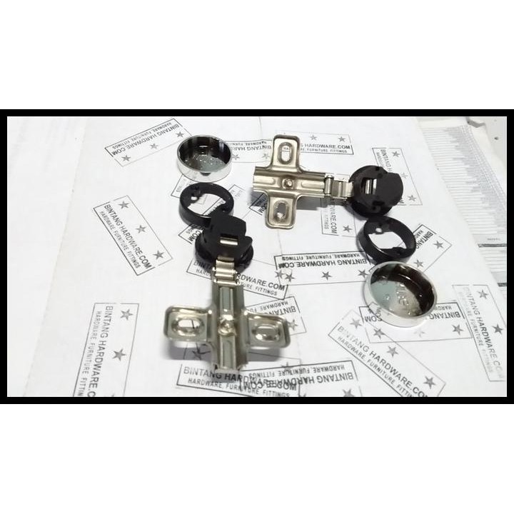 Engsel Sendok Kaca Lurus Slide On Sepasang Murah Biasa Non Motion