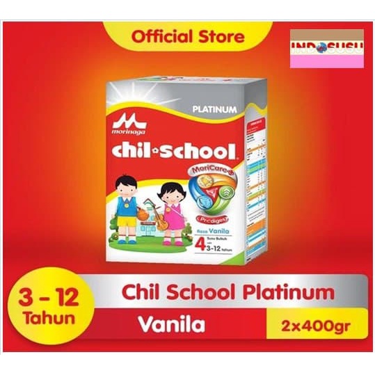 

Morinaga CHIL SCHOOL PLATINUM 4 Cokelat/Vanilla/Madu 800gr CHILSCHOOL