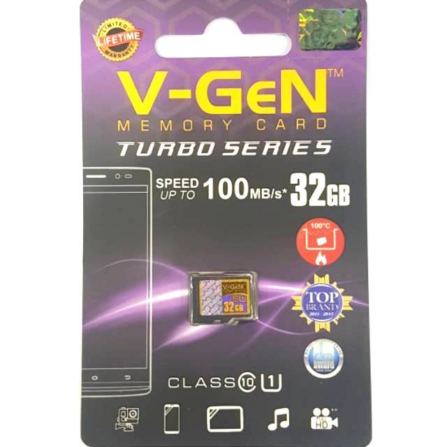 V-gen Micro SD 32GB Class 10 V-GeN Turbo Series 100MB/s Memory Card Vgen