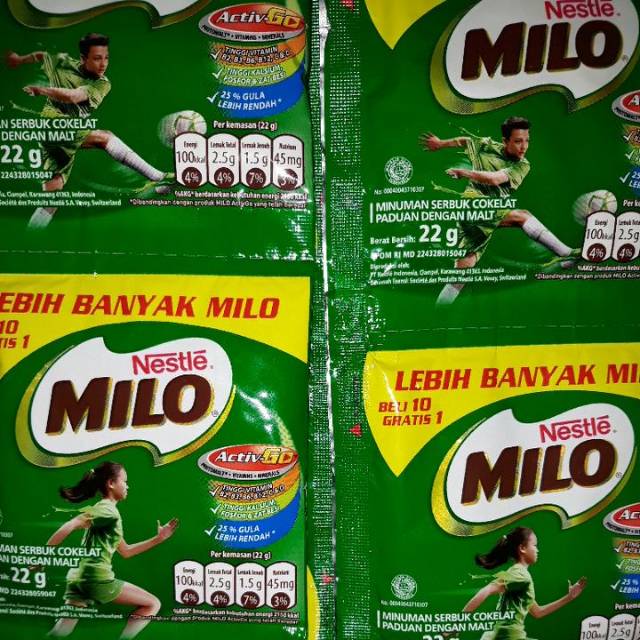 

Milo saset (10+1@22gram)