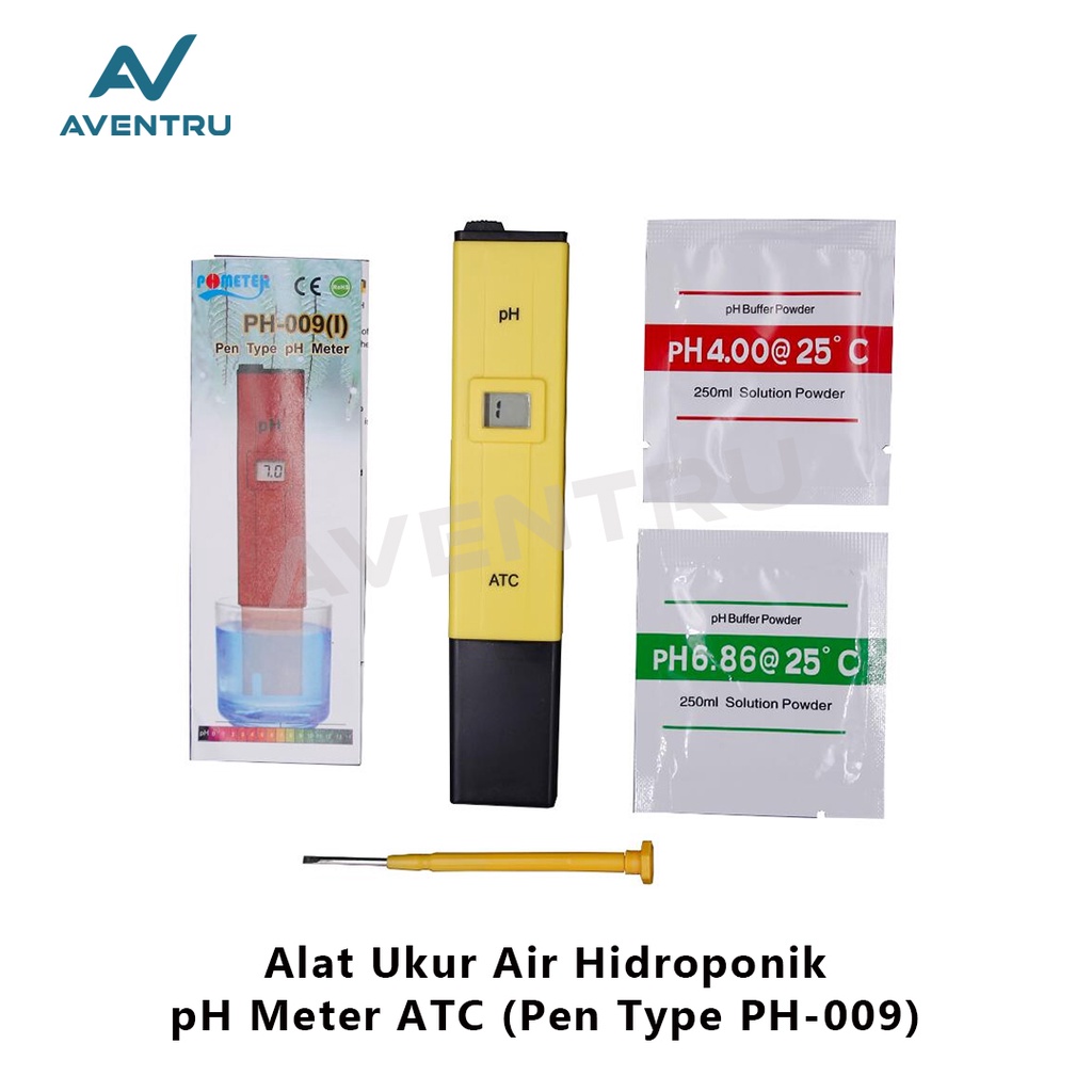 Alat Ukur Air Hidroponik - pH Meter ATC (Pen Type PH-009) TDS EC Meter