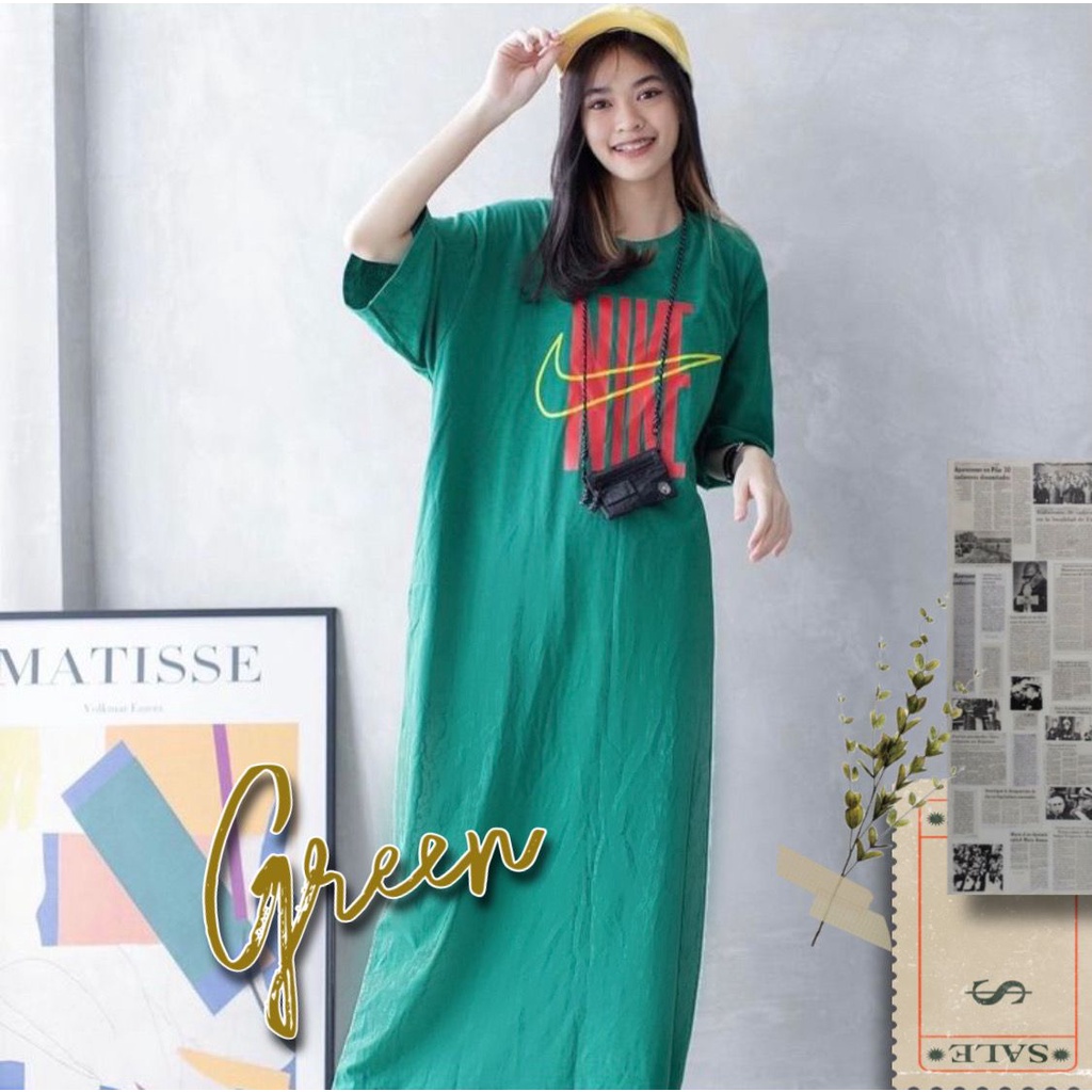 Damai fashion jakarta - long dress JUMBO wanita NIKEN NIKEN KEN KEN - konveksi murah tanah abang