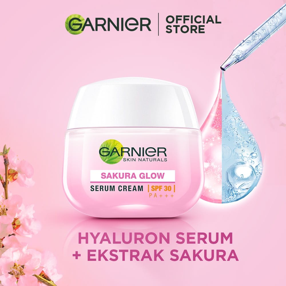 GARNIER Sakura White Sakura Glow Whitening Serum Cream Day-Night Cream Skin Care 50(KIM)