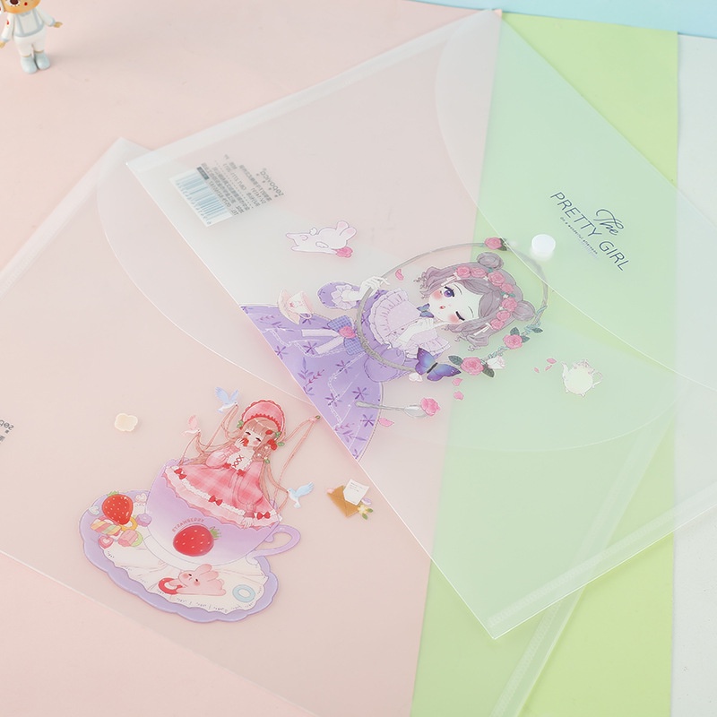 Map Pretty Girl Folder Plastik Import A4 Premium