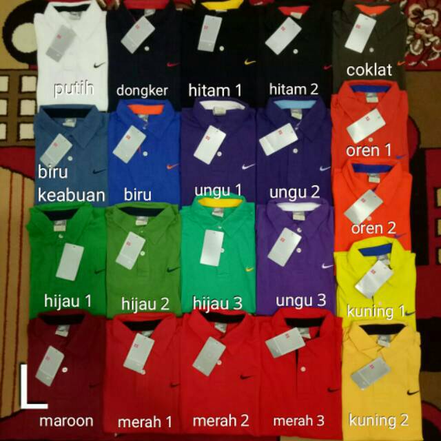 SIZE L Kaos kerah dewasa  polo shirt nike Shopee 