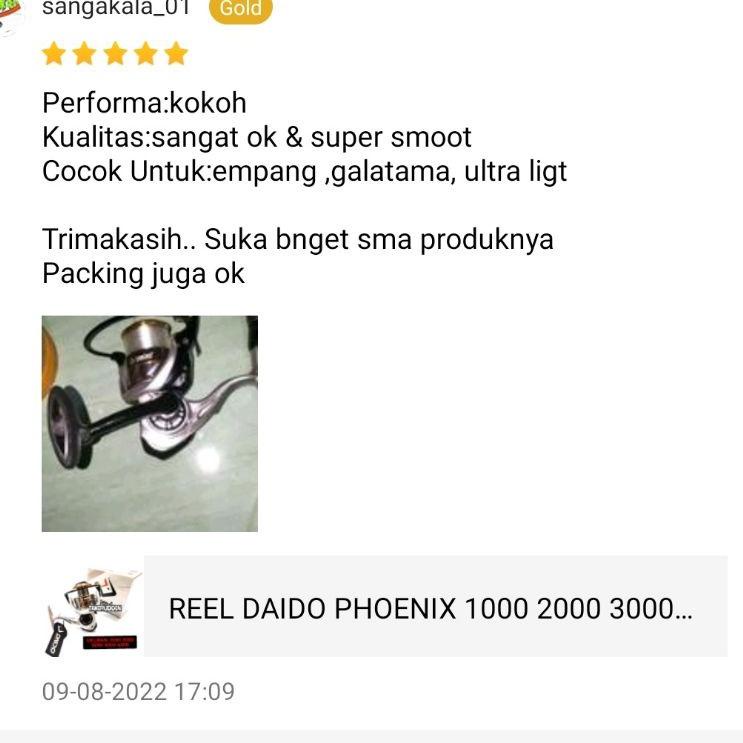 REEL DAIDO PHOENIX 1000 2000 3000 4000 6000 PUTARAN SANGAT HALUS DAN TANPA JEDAH ‑ SKH.5