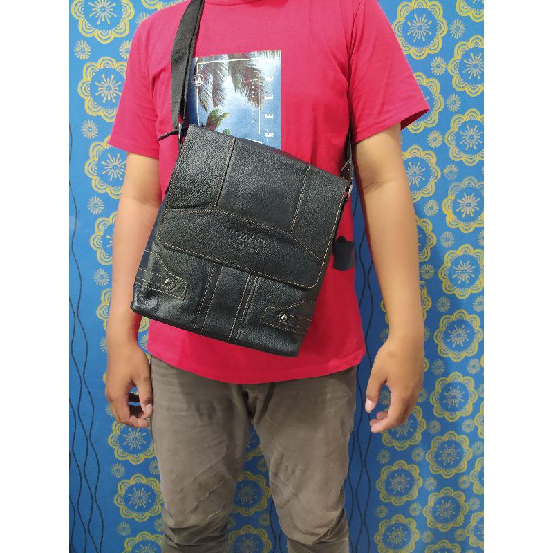 TAS SELEMPANG PRIA REVEN KRAKEN SLINGBAG KULIT ASLI