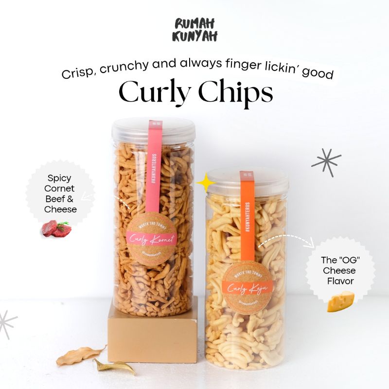 

Snack Cheese Stick Curly Chips Keripik Keju Enak dan Nagih Keju Cheddar & Keju Kornet Pedas