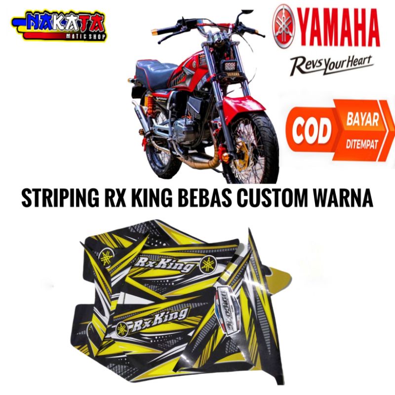 striping RX king custom hologram striping body motor RX king hologram bebas request warna striping R