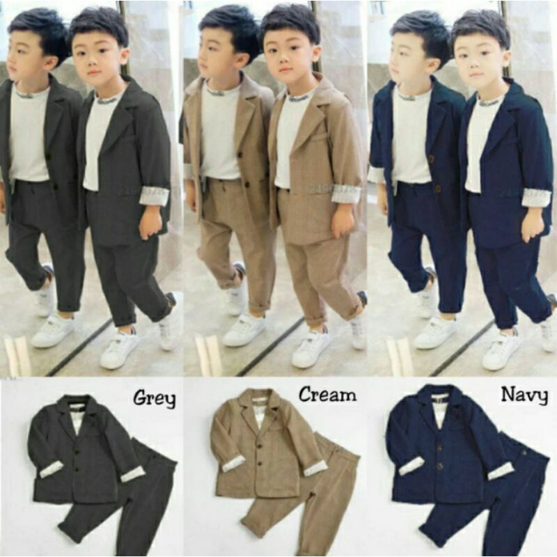 Azyushe Anak Umur 5th-8th Baju Anak Laki Baju Setelan Anak Laki-laki Stelan Anak Laki Laki