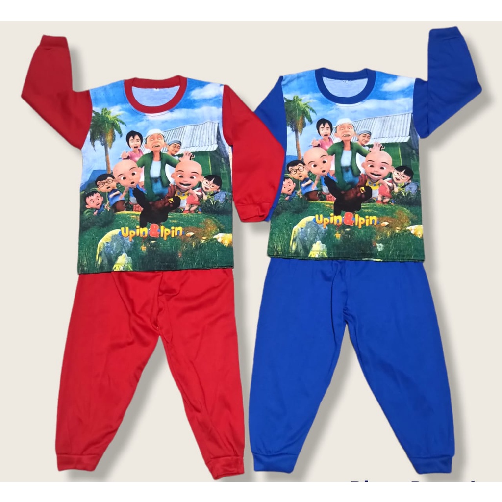 Baju Setelan Anak Laki Laki Laki Tangan Panjang Upin Ipin