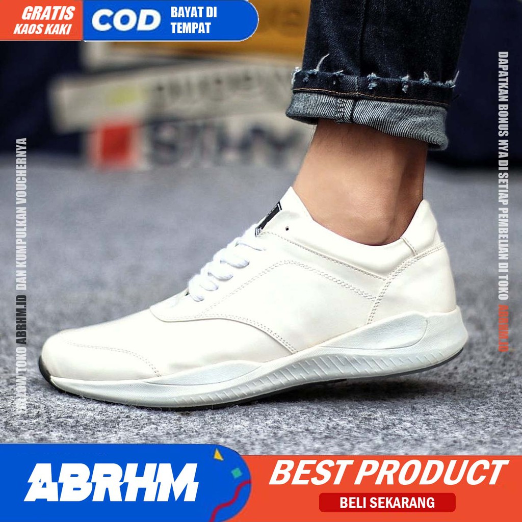 ABRHM X MOGIL Sepatu Sneaker Pria  Sepatu Pria Casual Sepatu Cowok/Cowo Sepatu Sneakers Ori Keren Sepatu Kasual Kerja  Kuliah Gaya Kekinian Original Murah Terlaris